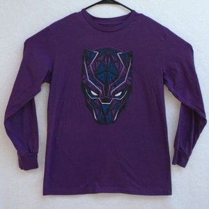Marvel Black Panther Long Sleeve Graphic T-shirt, Purple, Men's Size Small